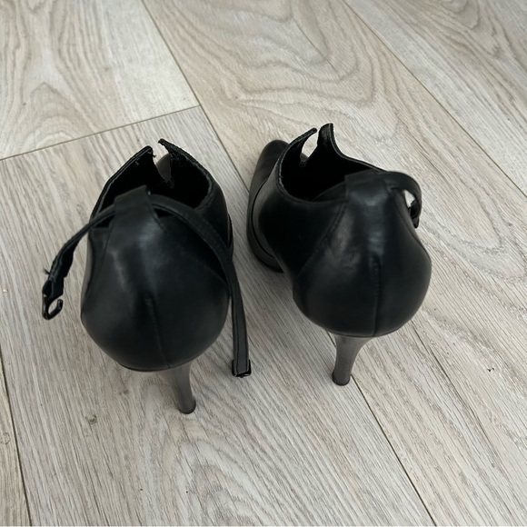 Genuine Leather Ankle Boot, Black Ankle Heels - Picture 12 of 13